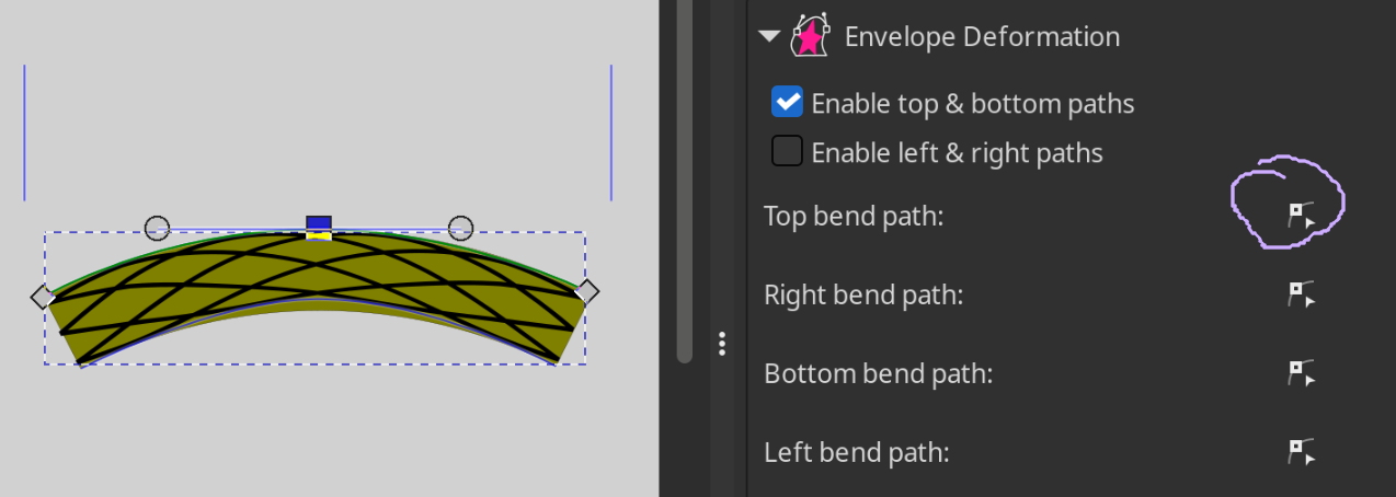 Adjusting the top line for envelope distortion Adjusting the top line for envelope distortion