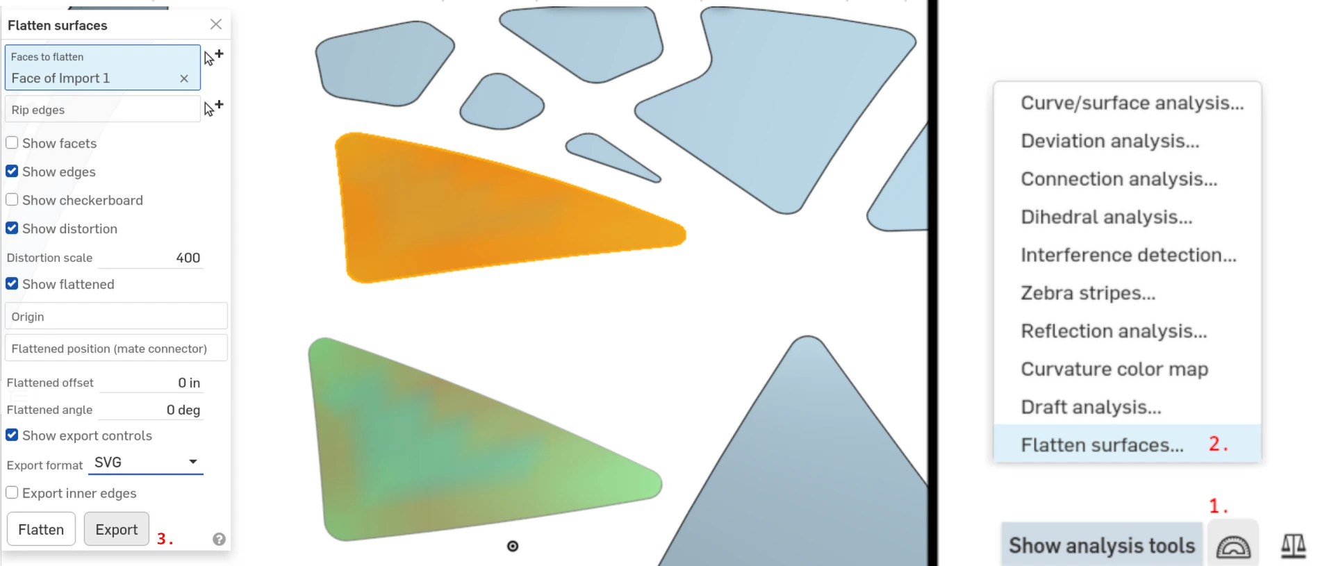 Onshape - Flatten surfaces Onshape - Flatten surfaces