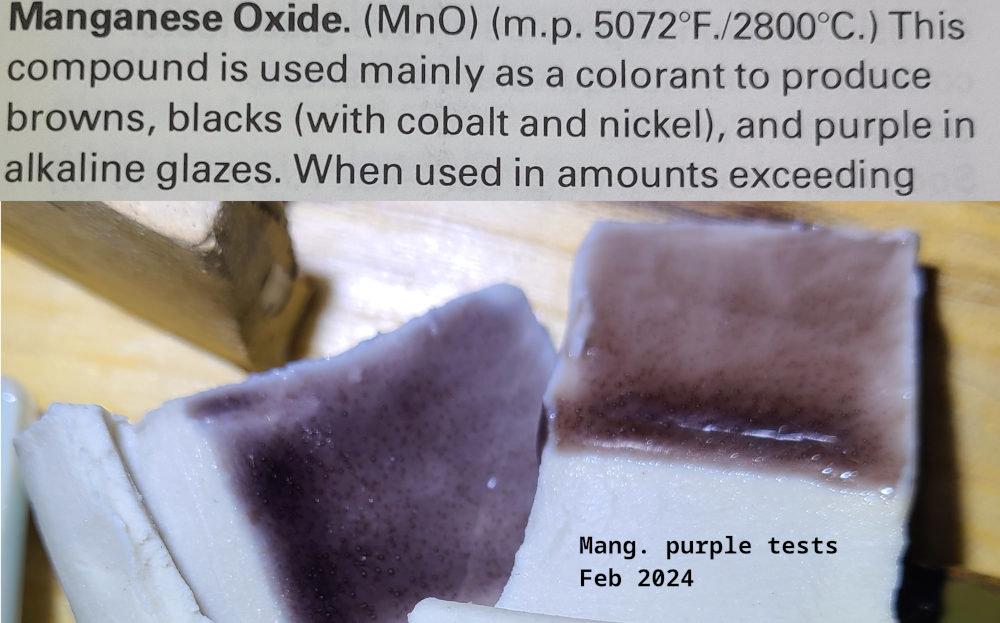 Feb 2024 - Mang. purple test tiles, Text from Chappell, 1991