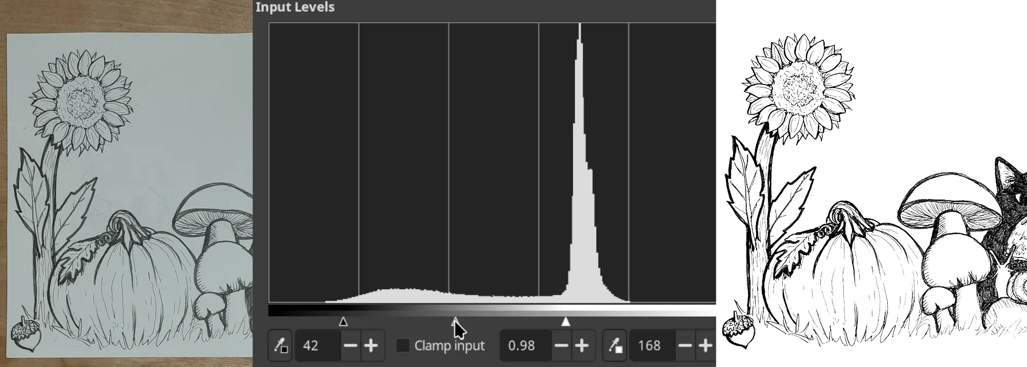Simple Greyscale Drawing Digitization
